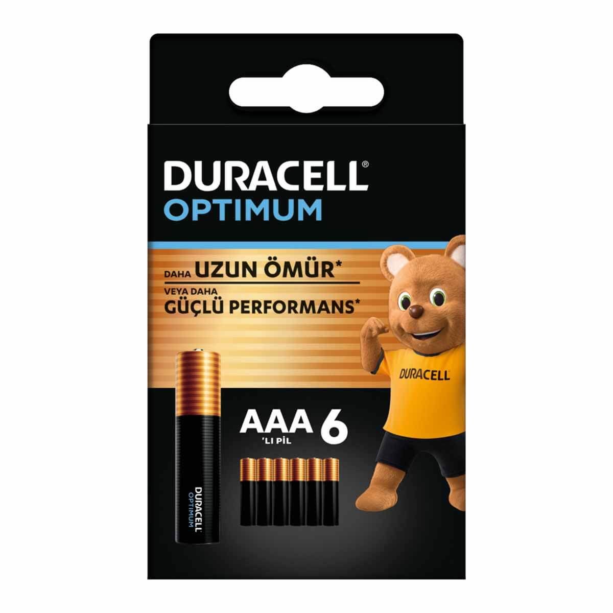 Duracell Optimum AAA İnce Kalem Pil 6’lı
