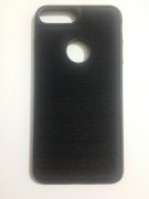 iPhone 7 Plus Kumaş Desenli Spor Silikon Kılıf - Lacivert