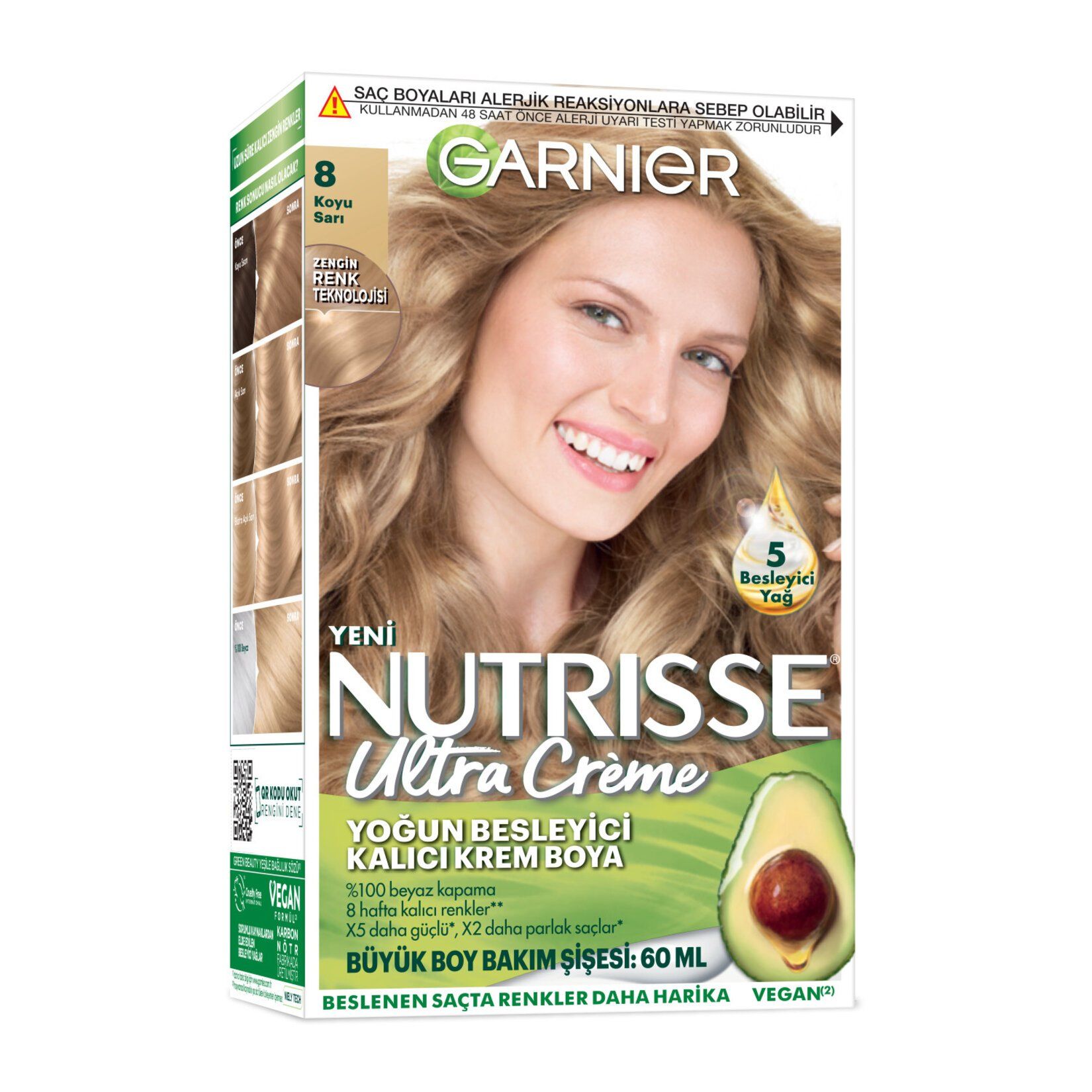 Garnier Nutrisse Ultra Creme Saç Boyası 8 - Koyu Sarı