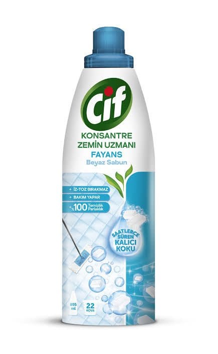 Cif Konsantre Zemin Uzmanı Fayans Beyaz Sabun 895 ml