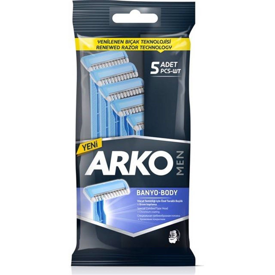 Arko Men Banyo Tıraş Bıçağı 5'li