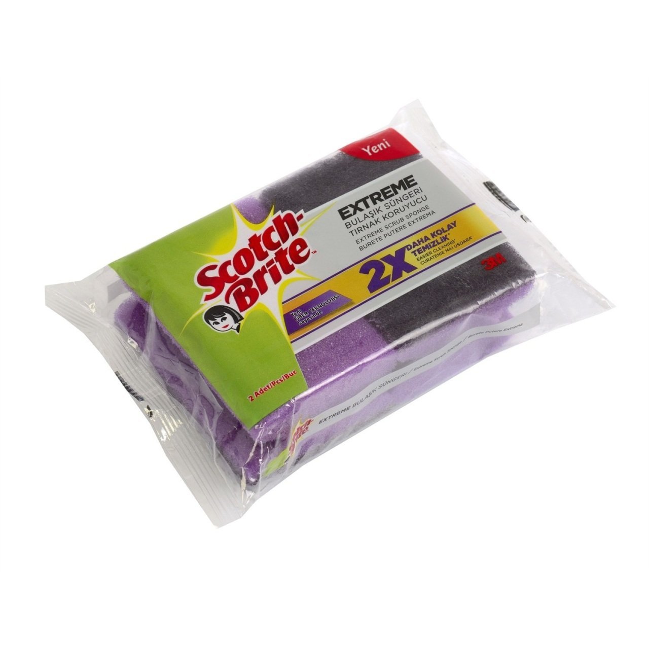 Scotch Brite Extreme Bulaşık Süngeri Tırnak Koruyuculu 2'li