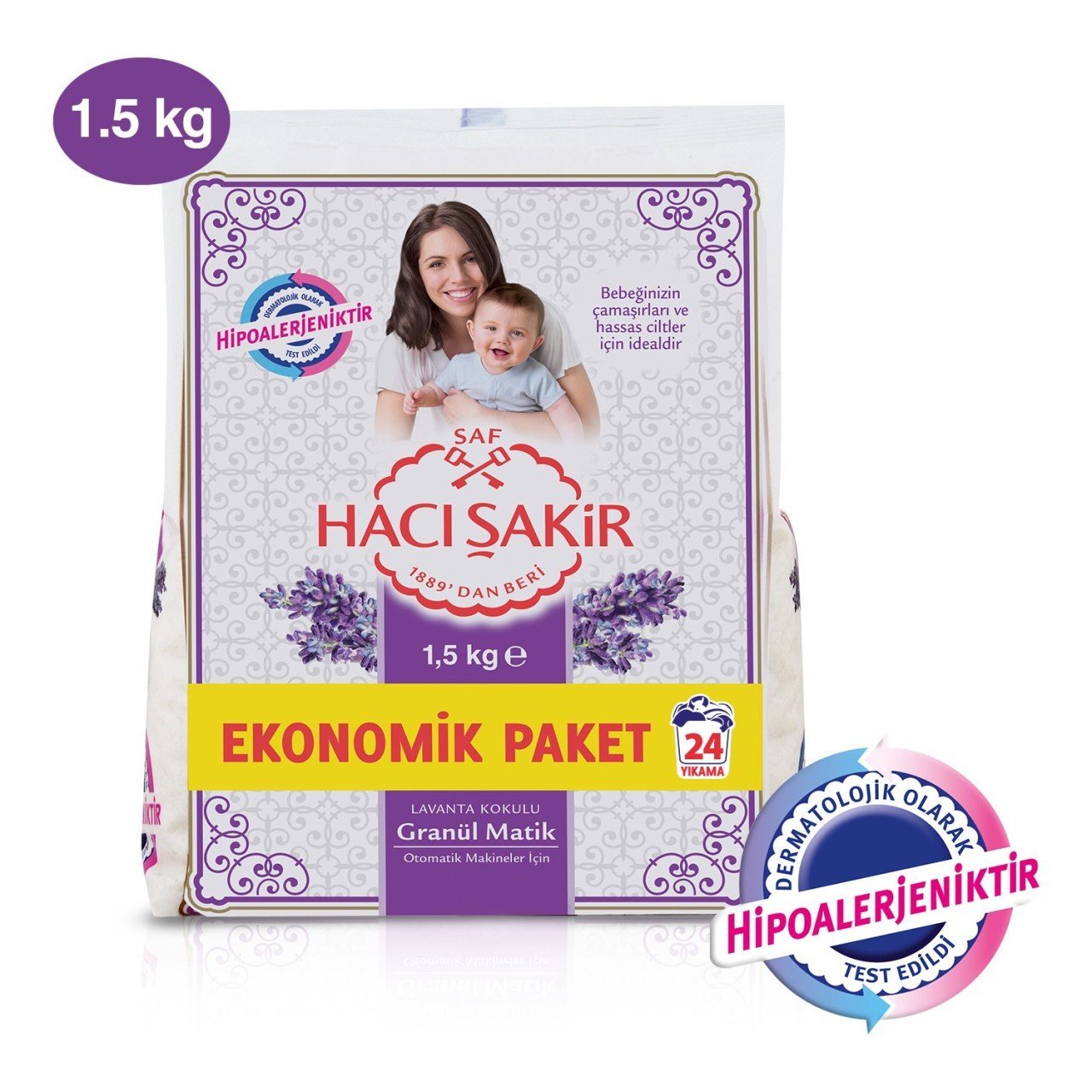 Hacı Şakir Bebek Çamaşır Deterjanı Granül Matik 1,5 kg