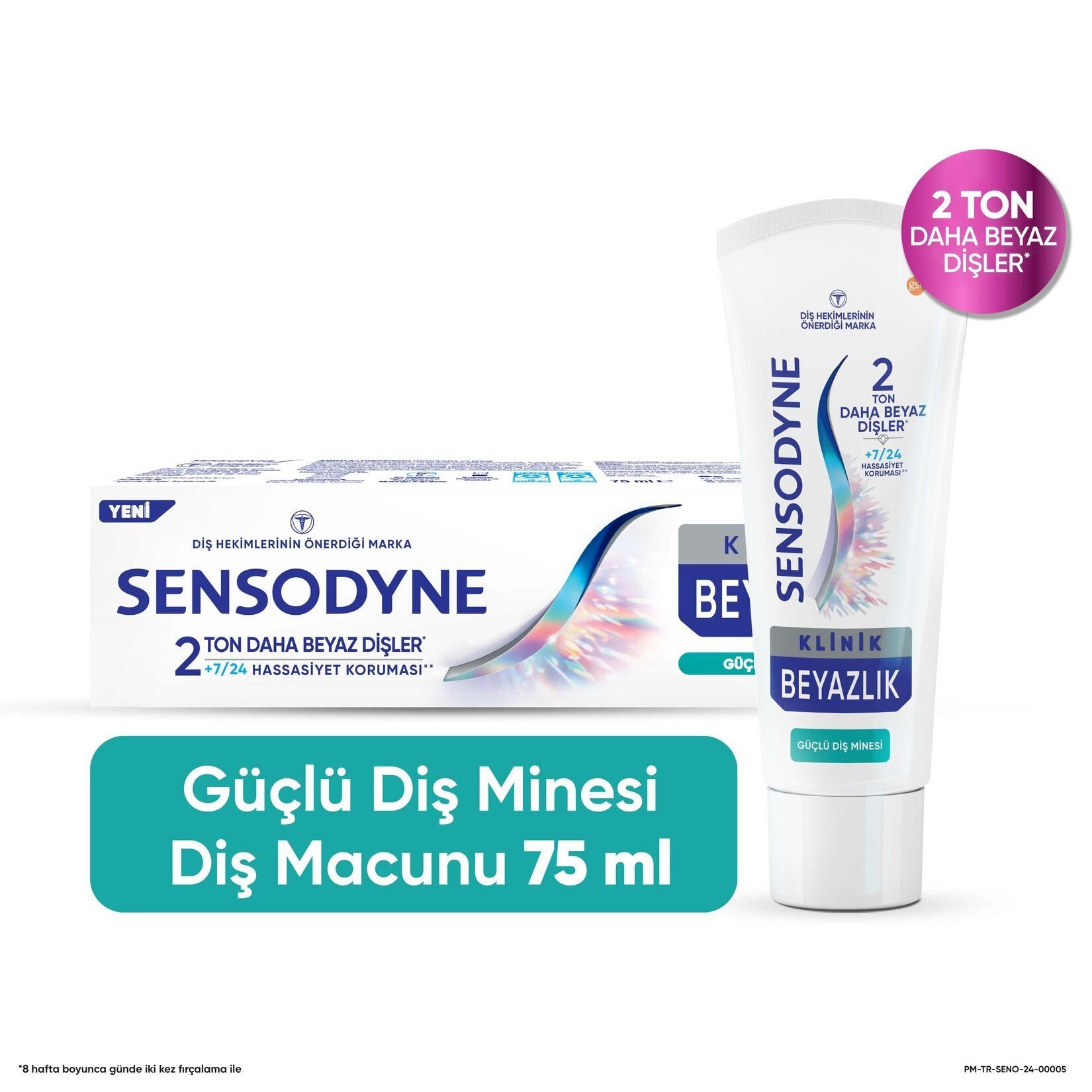 Sensodyne Klinik Beyazlık Güçlü Diş Minesi Diş Macunu 75 ml