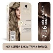 Schwarzkopf Creme Supreme Yoğun Bakım Full Kit Saç Boyası 7-16 Küllü Soğuk Kumral