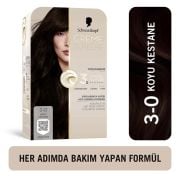 Schwarzkopf Creme Supreme Yoğun Bakım Full Kit Saç Boyası 3-0 Koyu Kestane