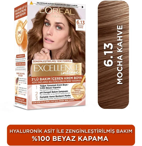 L'Oreal Paris Excellence Intense Saç Boyası 6.13 Mocha Kahve