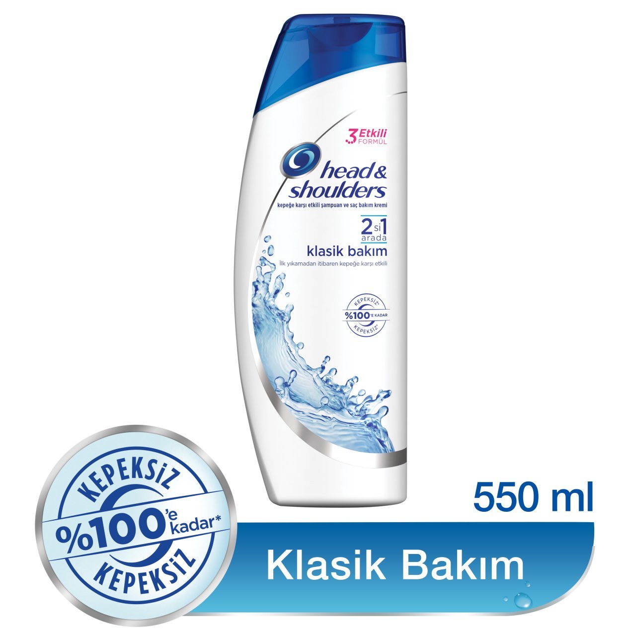 Head & Shoulders 2'si 1 Arada Şampuan Klasik Bakım 550 ml