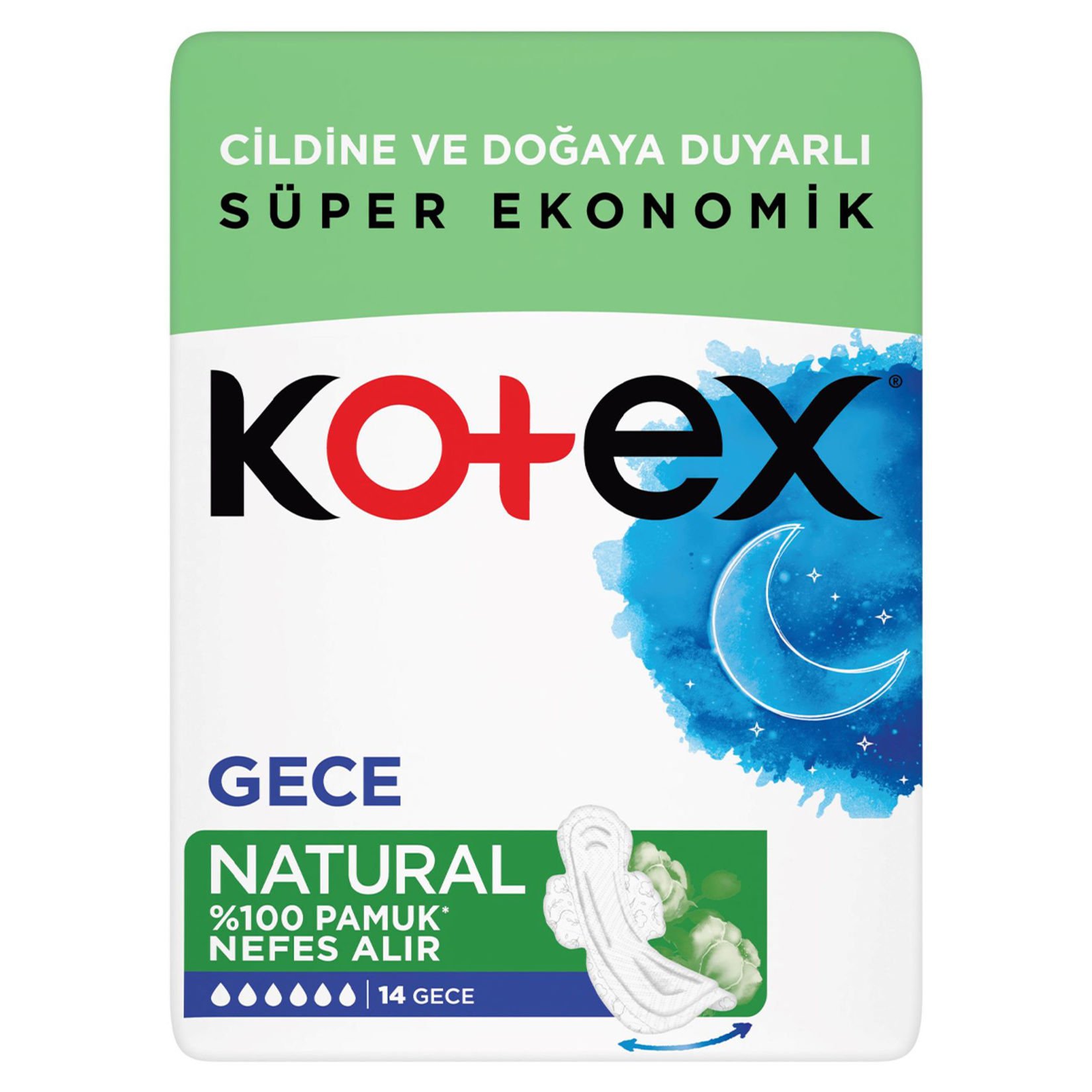 Kotex Natural Ultra Süper Eko Gece 14'lü