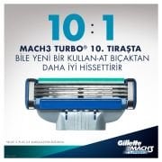 Gillette Mach3 Turbo Yedek Tıraş Bıçağı 4'lü