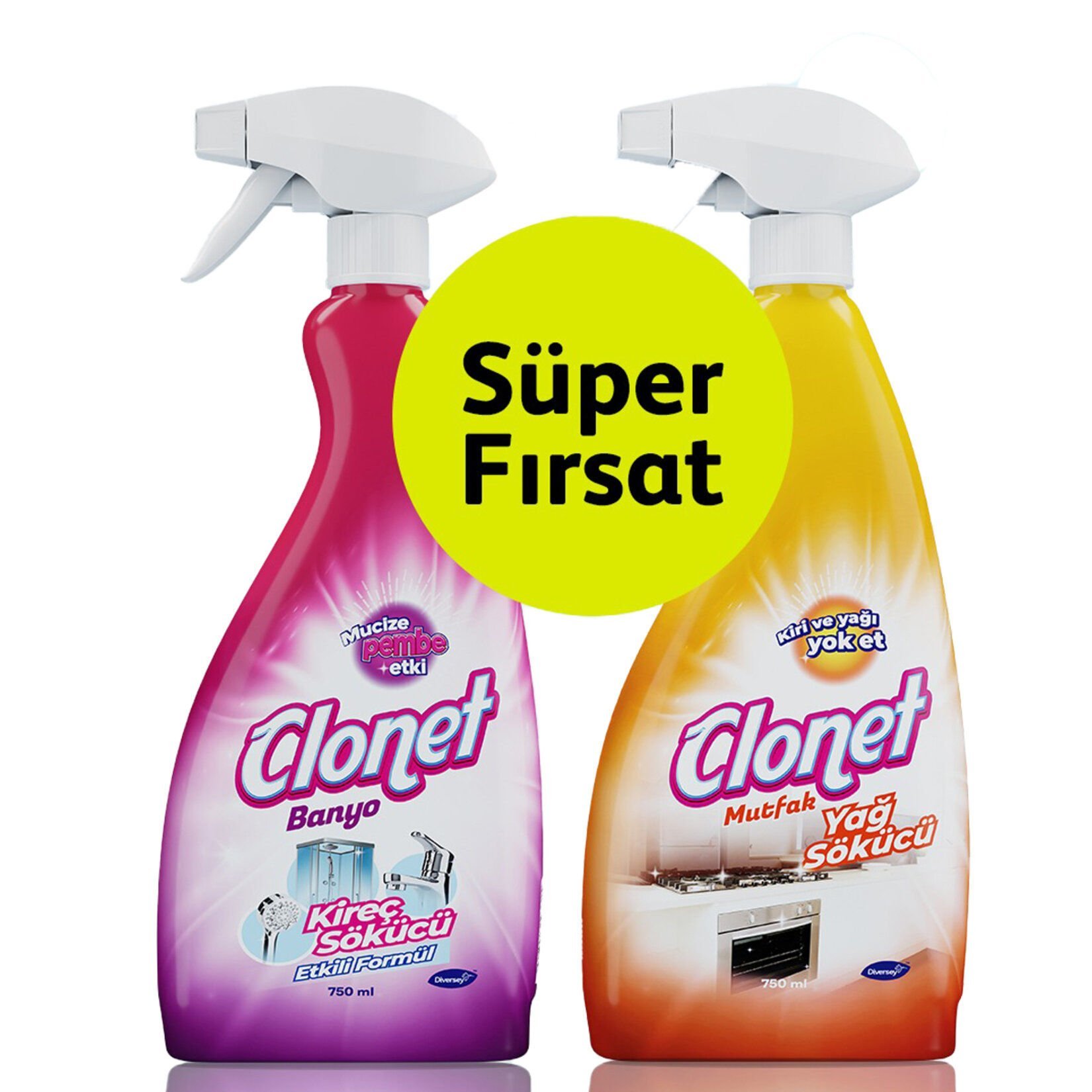 Clonet Mutfak & Banyo Sprey 2x750 ml
