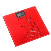 Premier PWS 2027 Desenli Dijital Cam Baskül Kırmızı