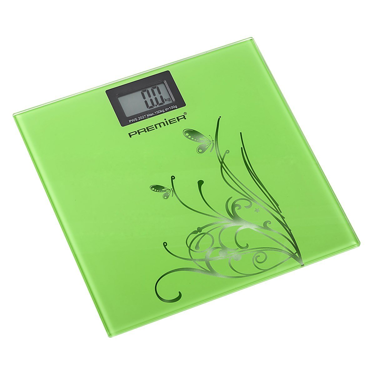 Premier PWS 2027 Desenli Dijital Cam Baskül Yeşil