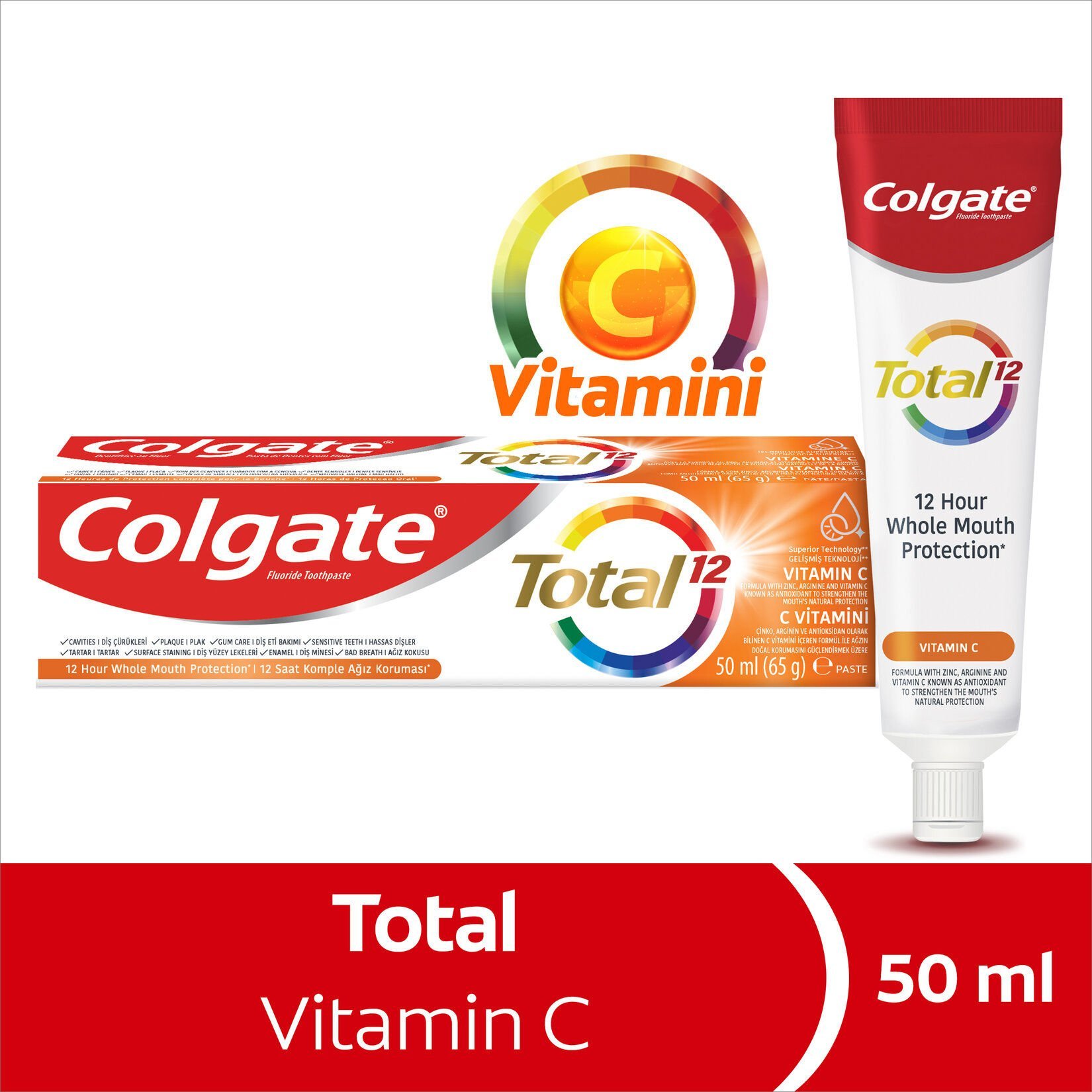 Colgate Total C Vitamini Diş Macunu 50 ml