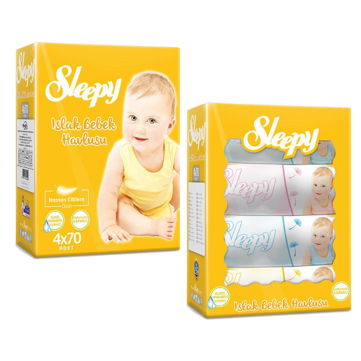 Sleepy Sensitive Islak Mendil 4x70 Adet
