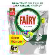 Fairy Platinum Bulaşık Makinesi Deterjanı Kapsülü Limon Kokulu 43 Yıkama