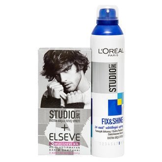 L'Oreal Studıo Lıne Fix & Shine Sabitleyici Saç Spreyi 300 ml + 3 Mucizevi Kil Şampuan Hediyeli