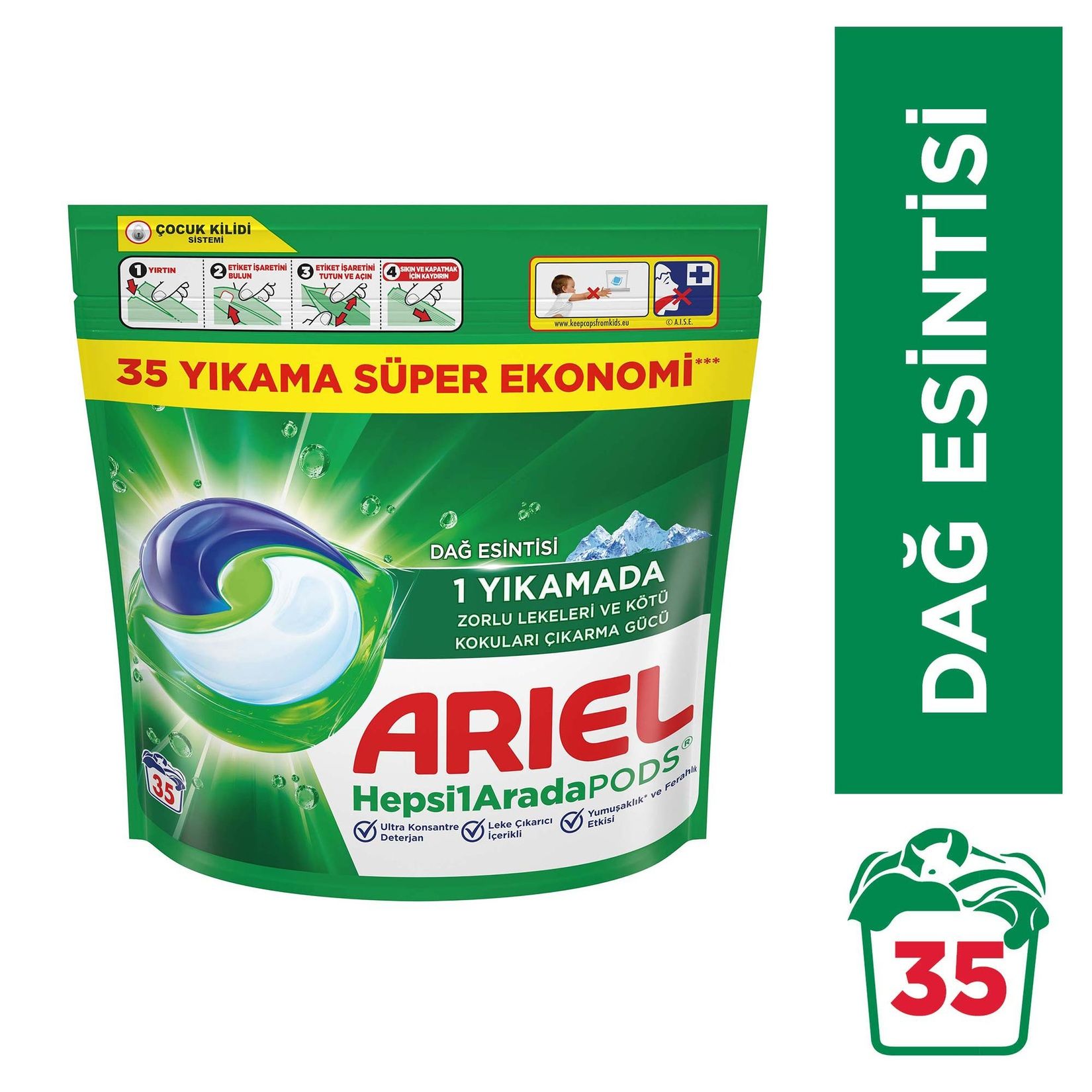 Ariel Pods Çamaşır Deterjanı Kapsülü 35'li 668.6 G