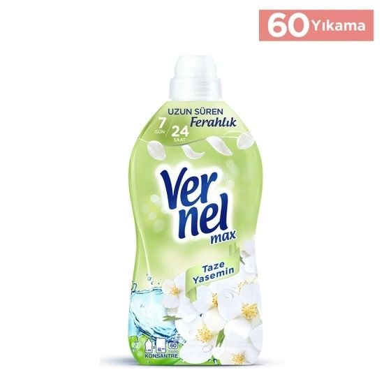 Vernel Max Konsantre Çamaşır Yumuşatıcısı Taze Yasemin 1440 ml - 60 Yıkama