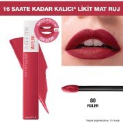 Maybelline New York Super Stay Matte Ink Likit Ruj - 80 Ruler