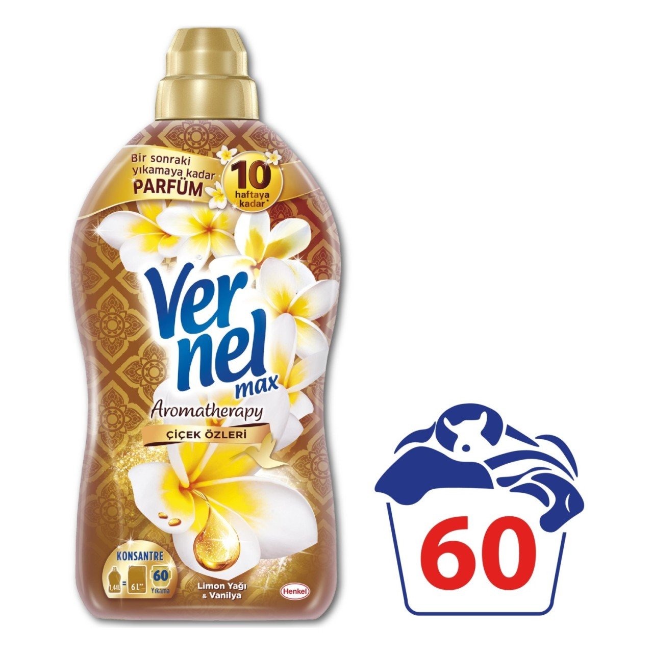Vernel Max Konsantre Çamaşır Yumuşatıcısı Aromatherapy İlham Kaynağı 1440 ml 60 Yıkama