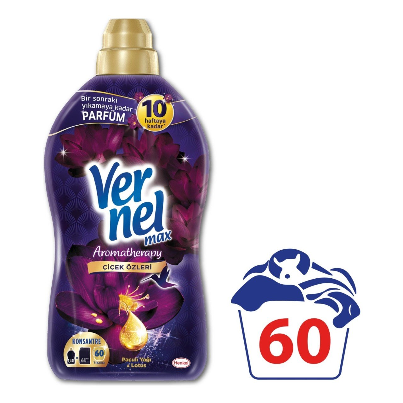 Vernel Max Konsantre Çamaşır Yumuşatıcısı Aromatherapy Dengenin Sırrı 1440 ml 60 Yıkama
