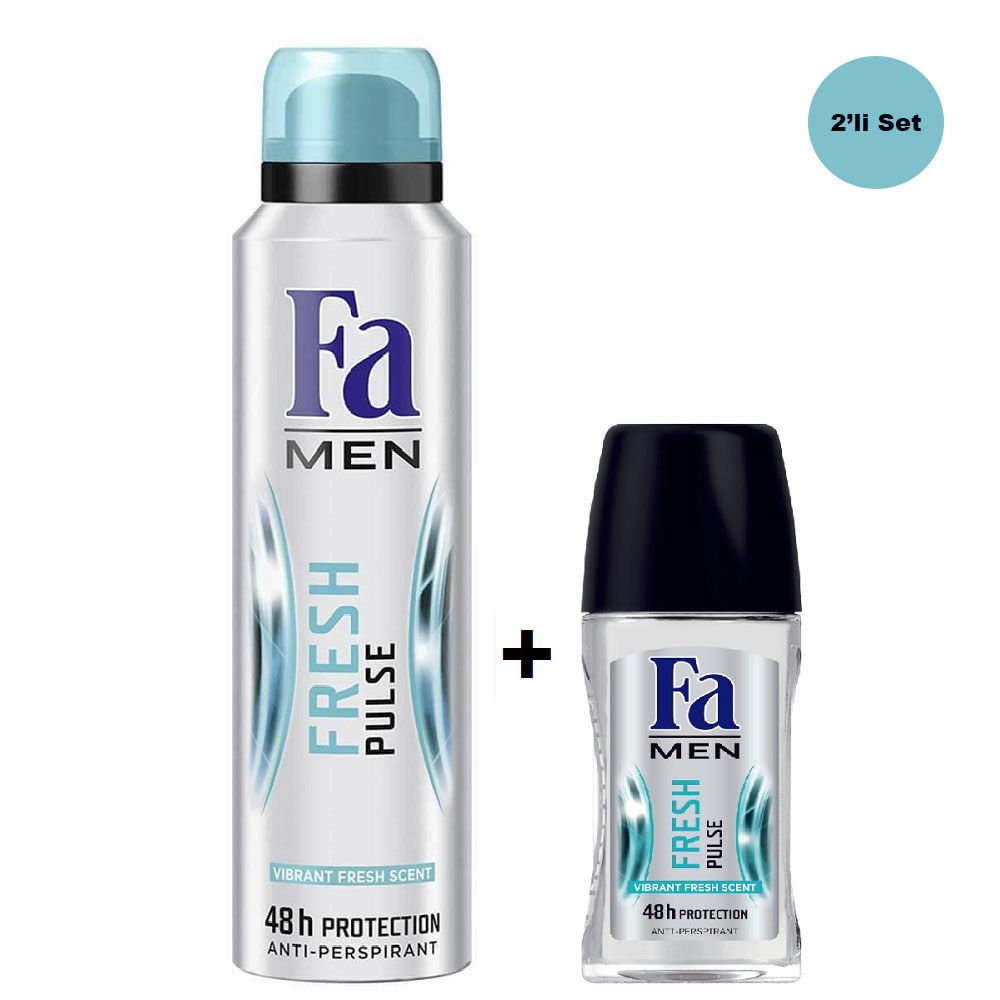 Fa Fresh Pulse Erkek Deo Sprey 150 ml + Erkek Roll-on 50 ml
