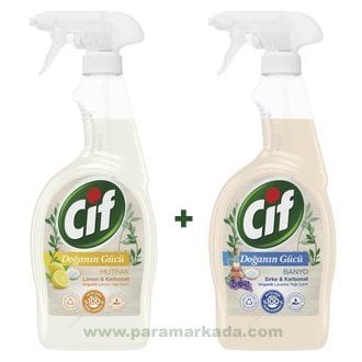 Cif Doğanın Gücü Mutfak Sprey 750 ml + Banyo Sprey 750 ml