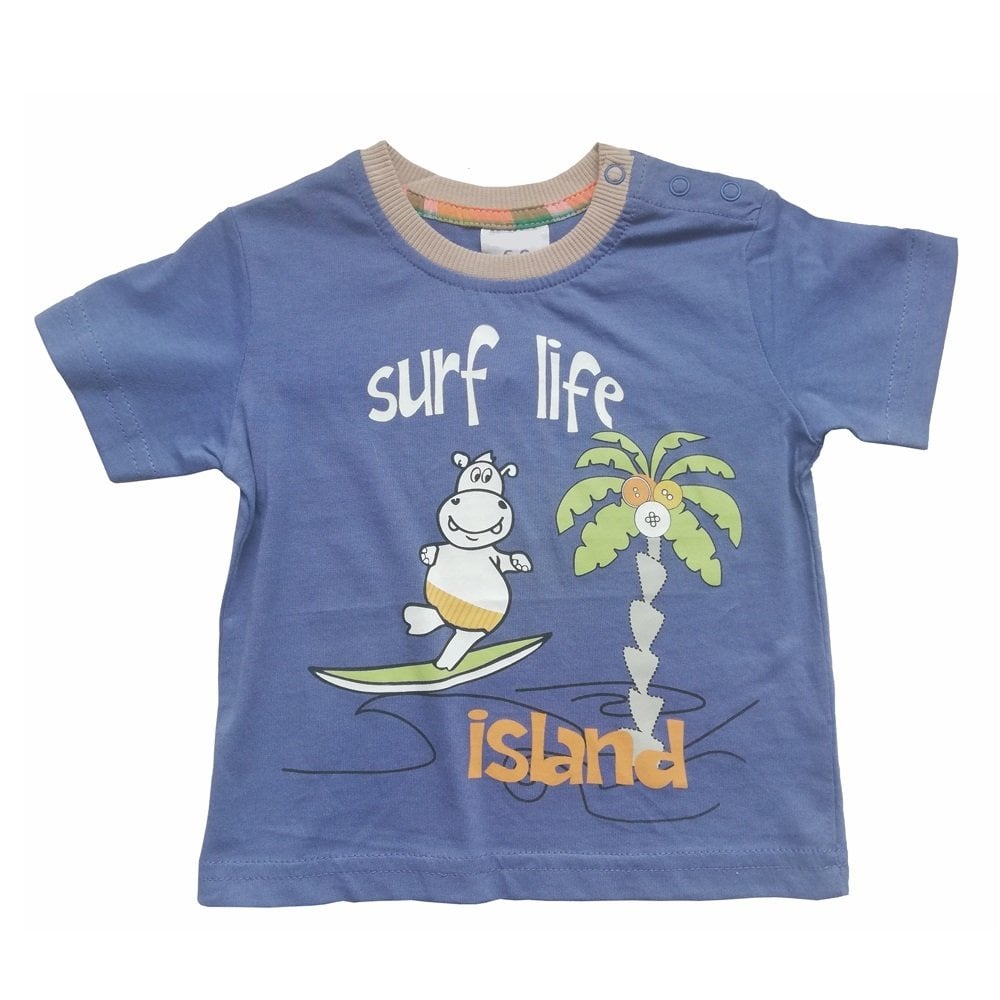 Erkek Bebek Tişört - İndigo