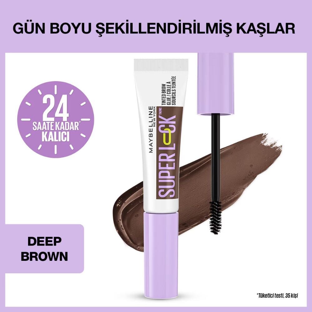 Maybelline Superlock Kaş Sabitleyici Maskara Deep Brown