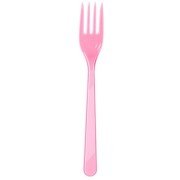 Pembe Plastik Çatal - 25 Adet