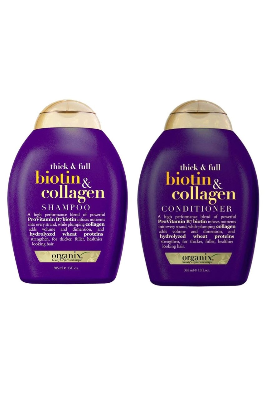 Organix İnce Telli Saçlar için Dolgunlaştırıcı Şampuan 385 ml + Saç Bakım Kremi 385 ml