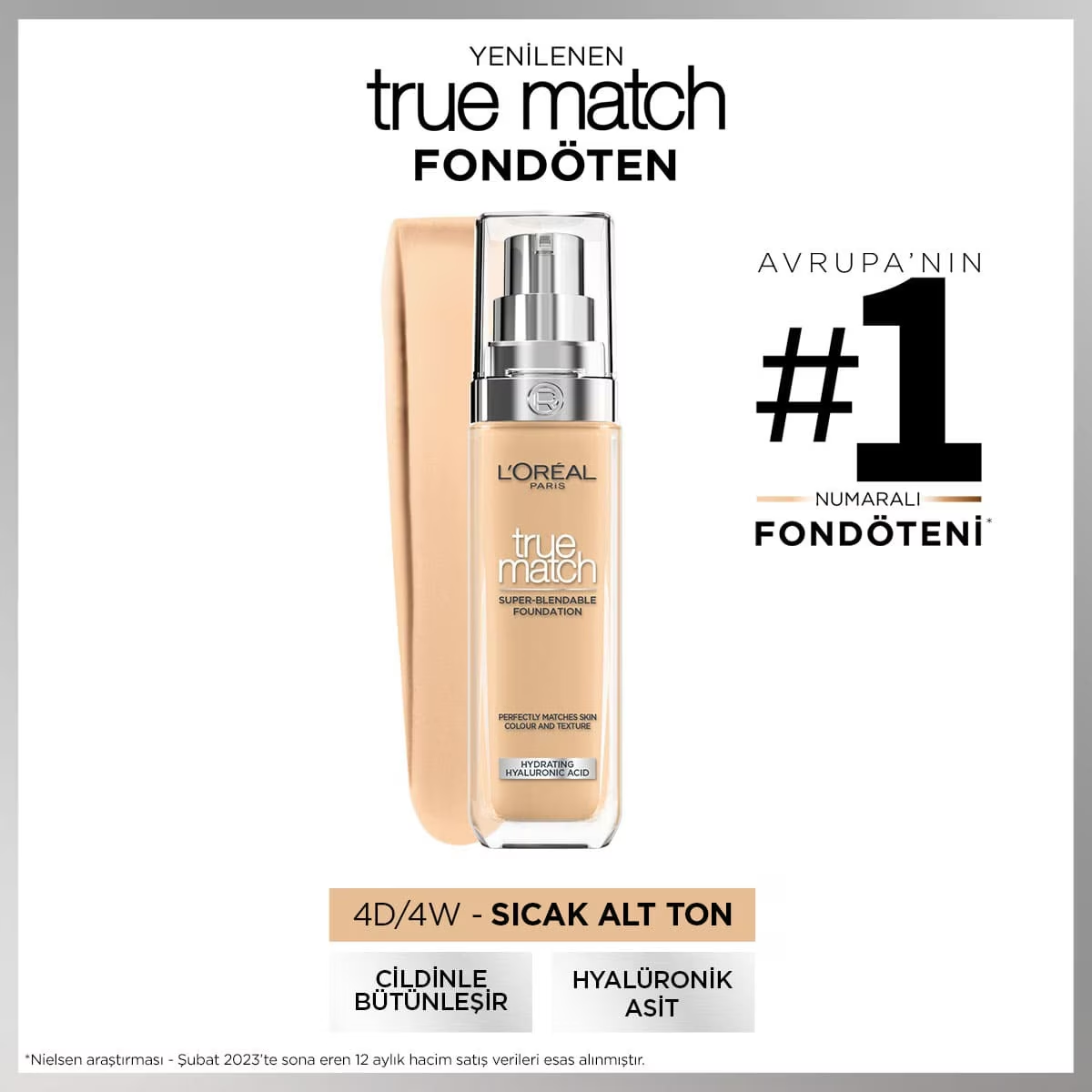 L'Oreal Paris True Match Fondöten 4D4W Natural Dore