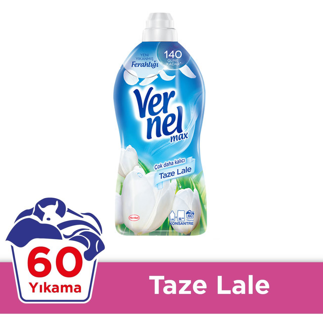 Vernel Max Konsantre Çamaşır Yumuşatıcısı Taze Lale 1440 ml
