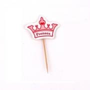 Taç Baskılı Ahşap Kürdan - Prenses ( 20 Adet )