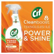 Cif Power Shine Cleanboost Sprey Temizleyici Mutfak İçin Temizleyici ve Yağ Çözücü 750 ml