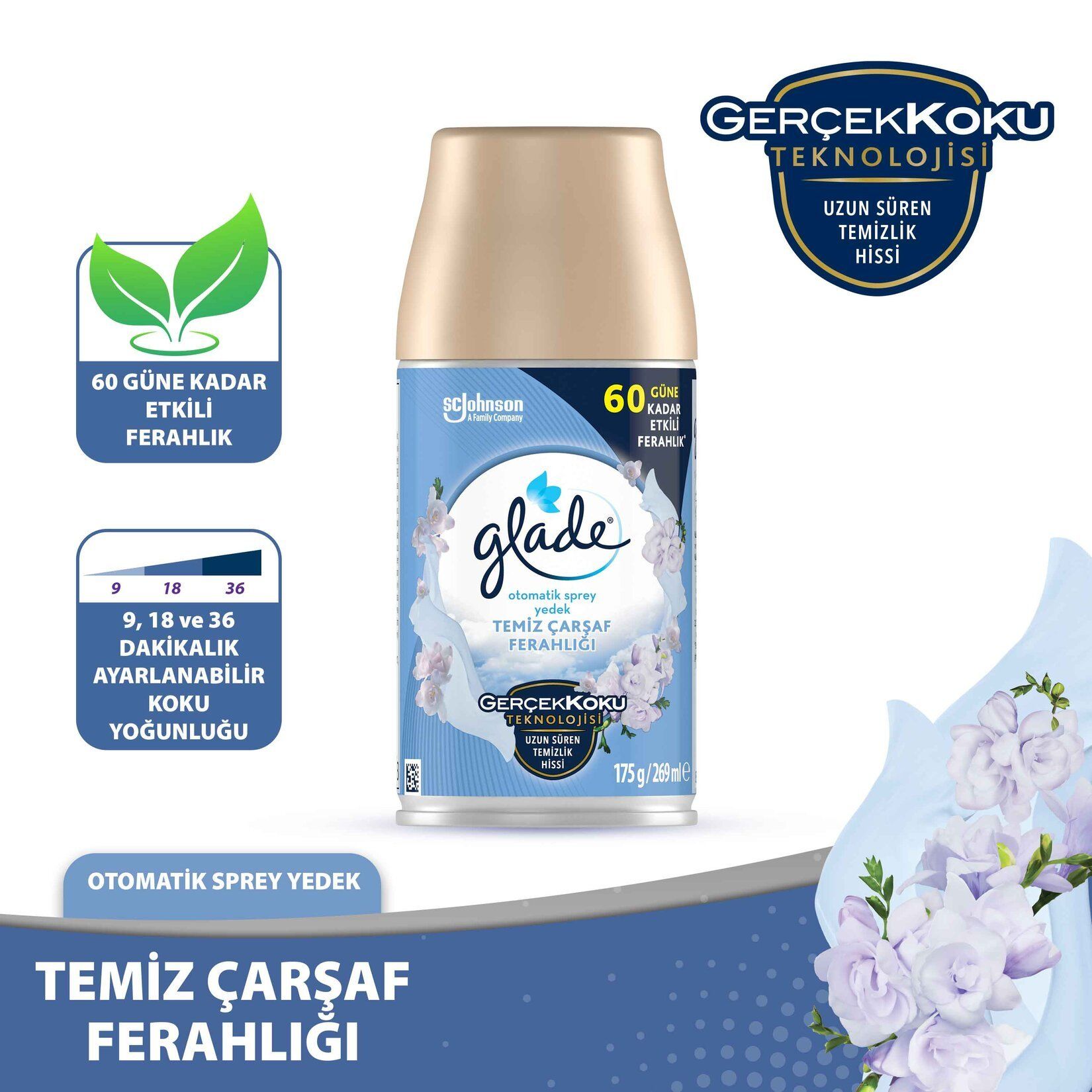 Glade Otomatik Sprey Yedek Temiz Çarşaf Ferahlığı 269 ml