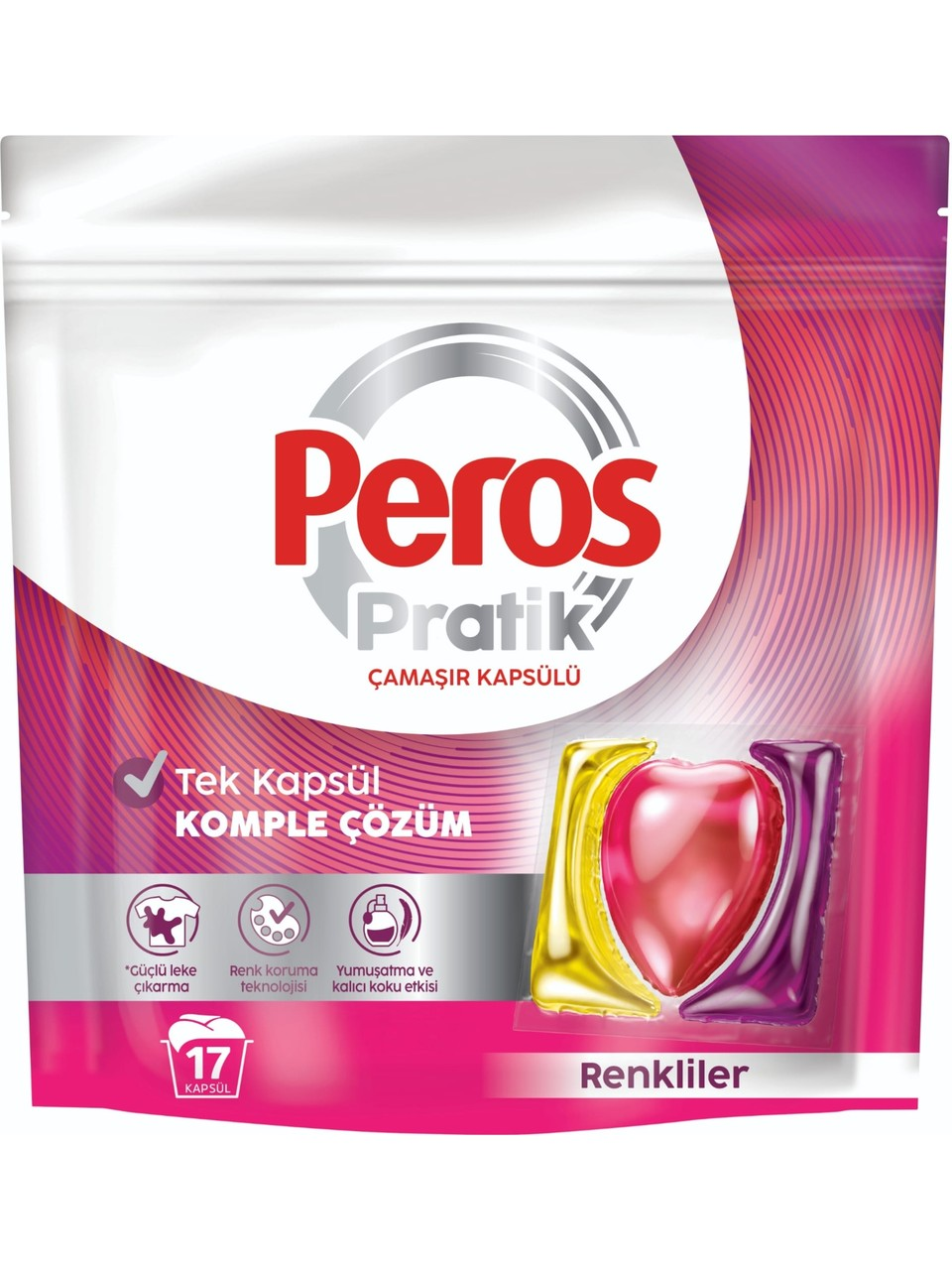 Peros Pratik Matik Renkliler Çamaşır Deterjanı Kapsülü 17 Adet