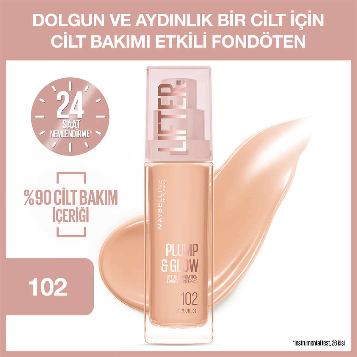 Maybelline New York Lifter Fondöten 102