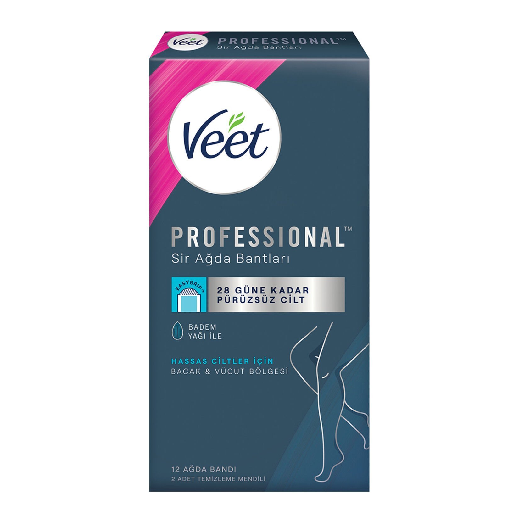 Veet Professıonal Ağda Bantları Hassas Ciltler İçin 12'li