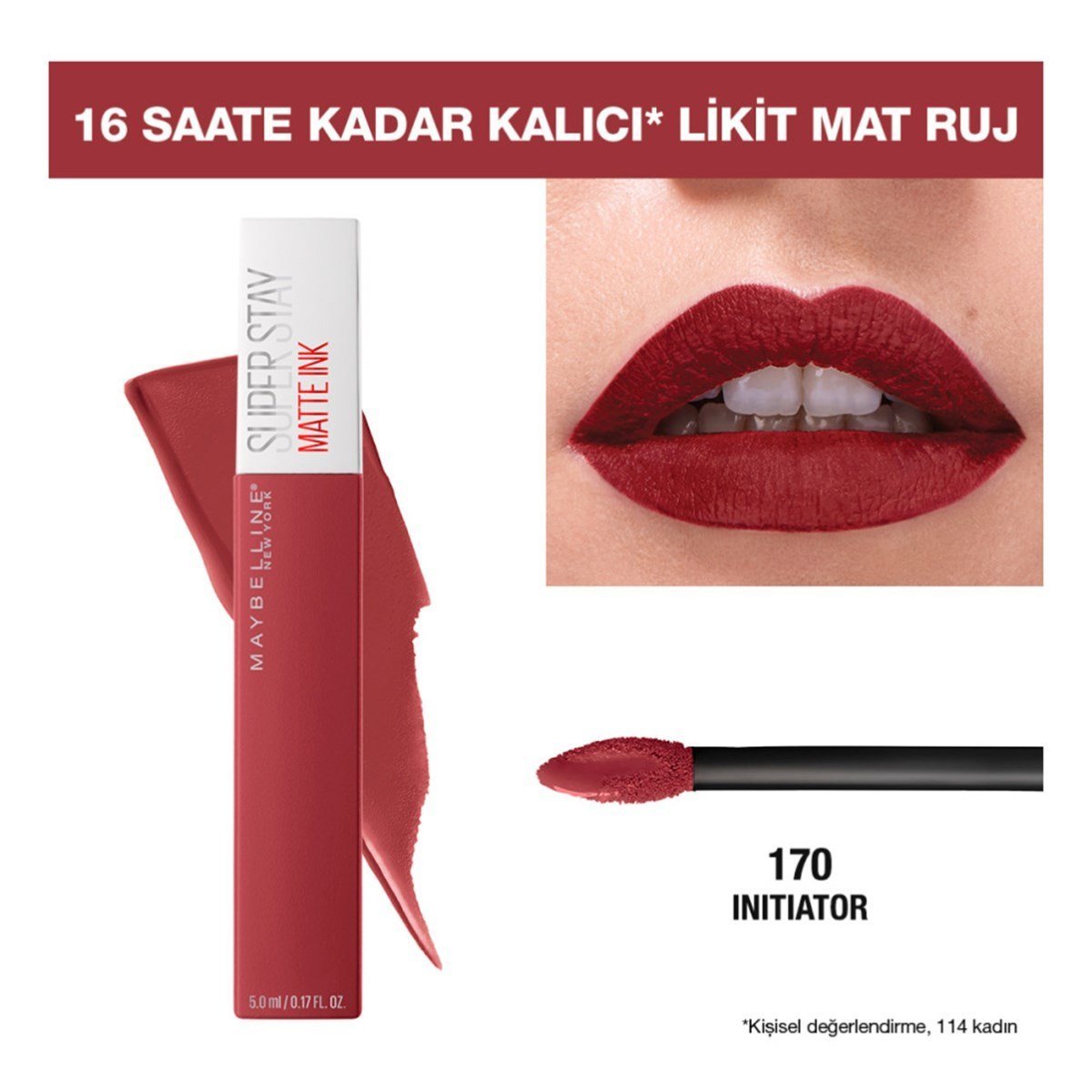 Maybelline New York Super Stay Matte Ink Likit Mat Ruj No:170 Initiator