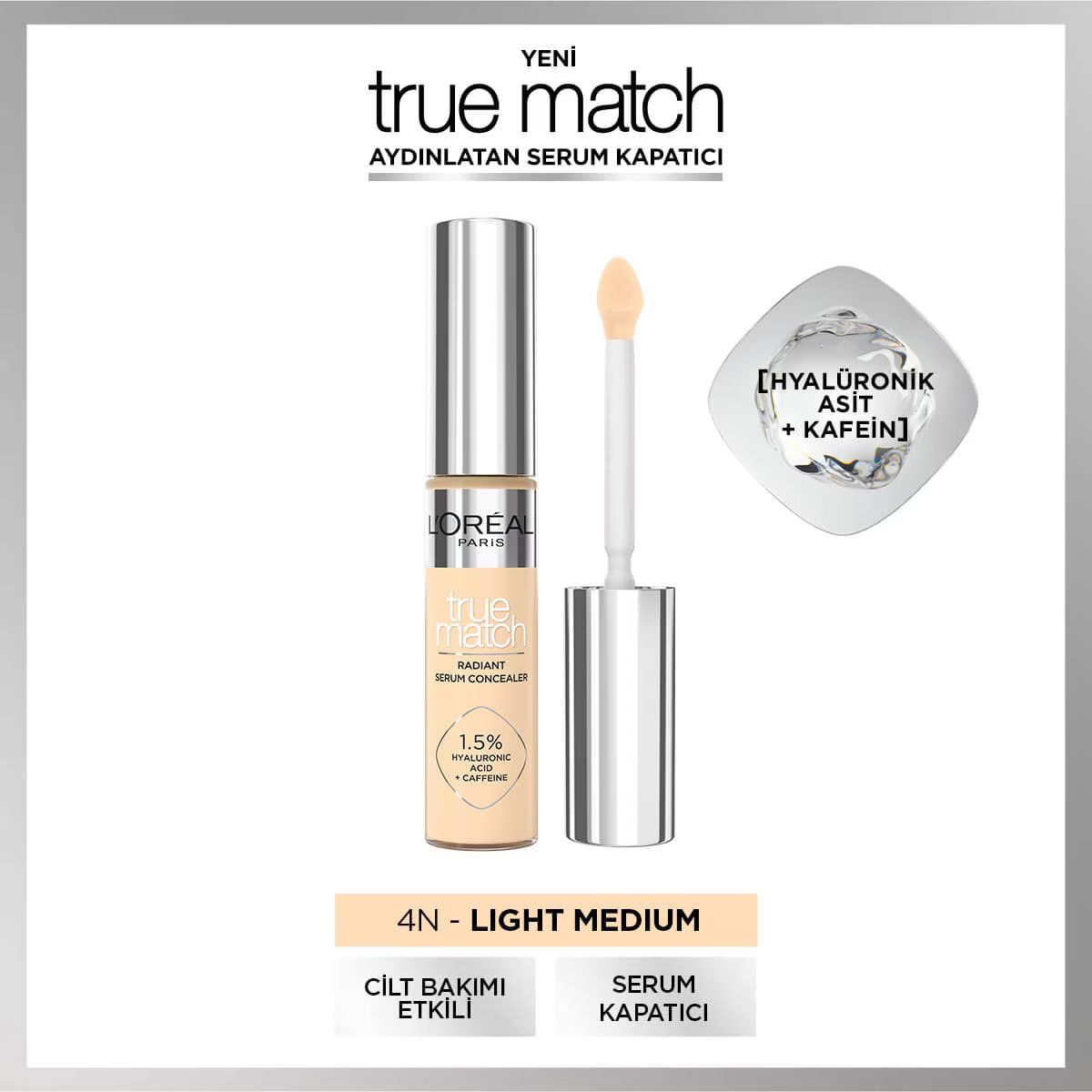 L'Oreal Paris True Match Aydınlatan Serum Kapatıcı 4N