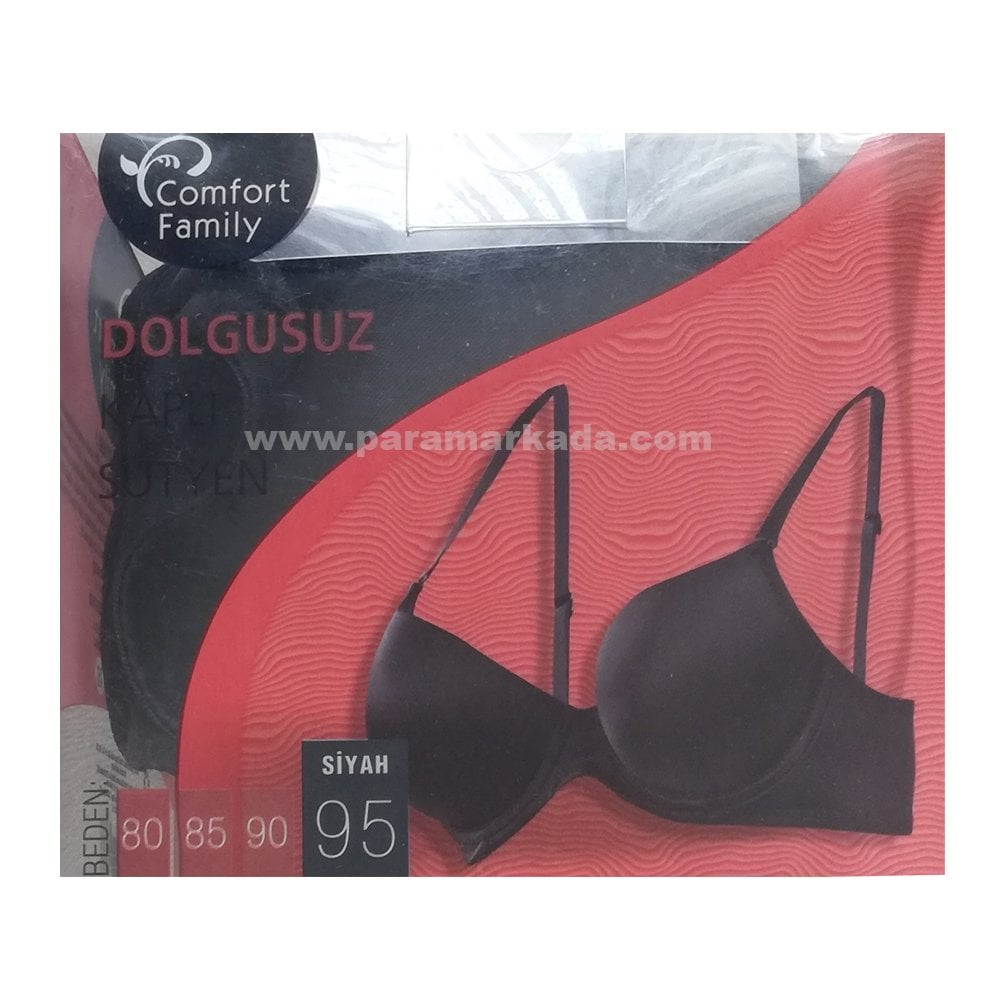 Comfort Family Dolgusuz Kaplı Sütyen Siyah - 95 Beden