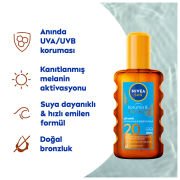 Nivea Sun SPF20 Koruma & Bronzluk Güneş Yağı 200 ml Sprey