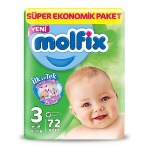 Molfix Süper Eko Midi 3 Numara 72 Adet