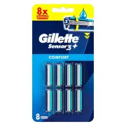 Gillette Sensor3+ Comfort 8'li Yedek Bıçak Başlığı