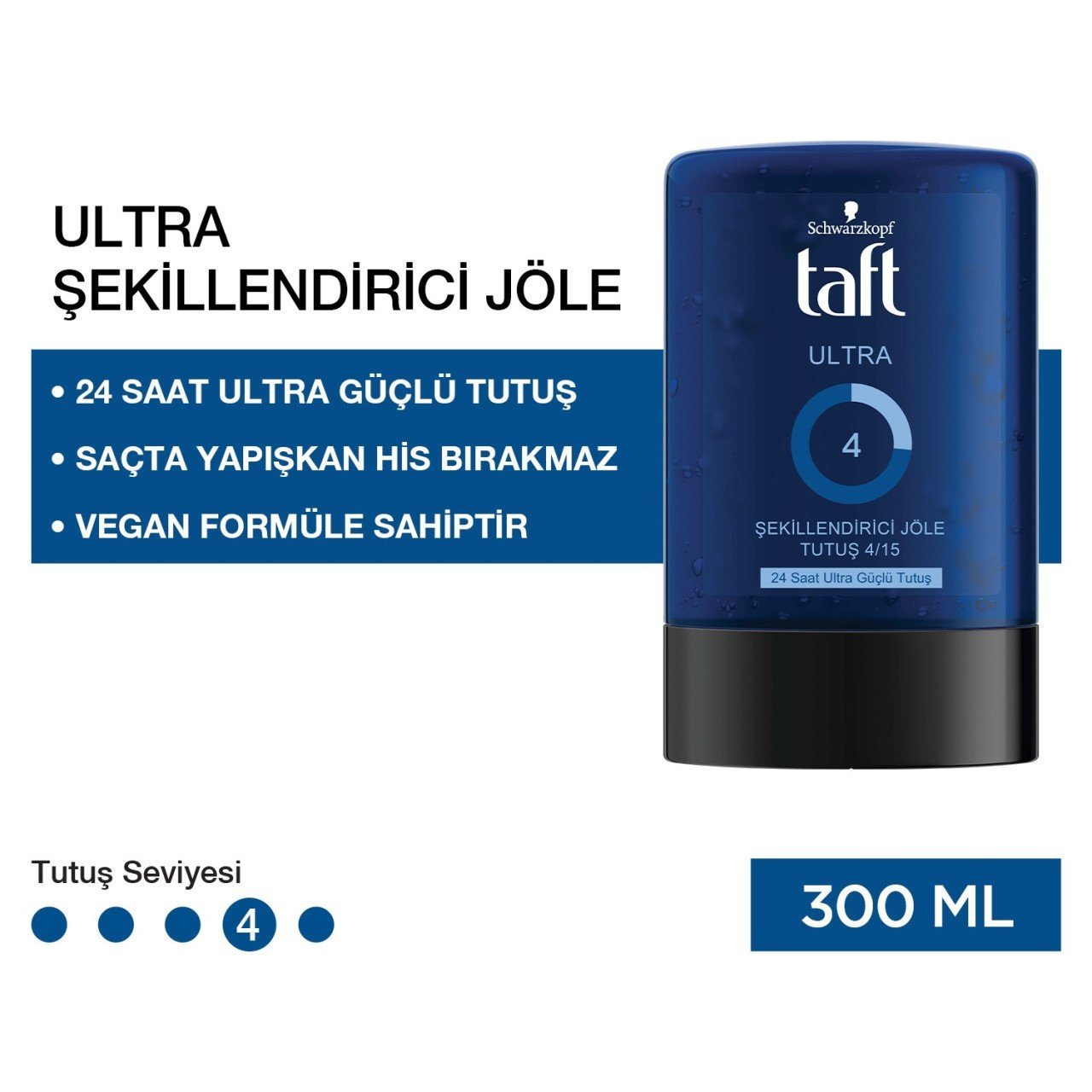 Taft Saç Jölesi Ultra Güçlü Tutuş 4 Numara 300 ml