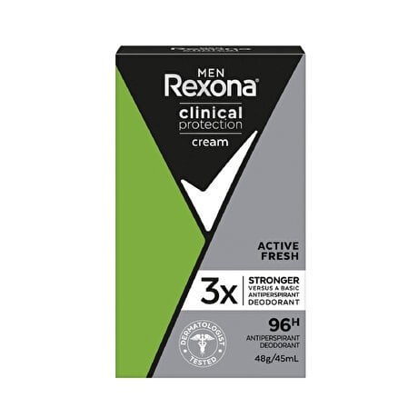 Rexona Men Krem Deodorant Clinical Protection Active Fresh 45 ml