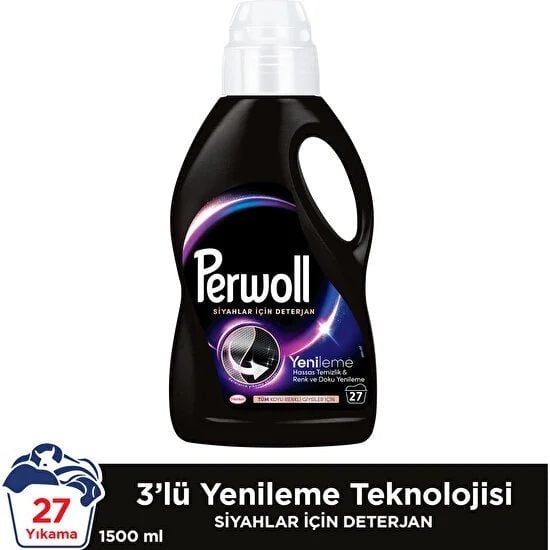 Perwoll Geliştirilmiş Siyah Sıvı Deterjan 1485 ml - 27 Yıkama