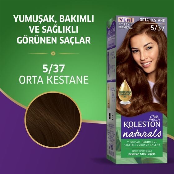 Koleston Naturals Saç Boyası 5-37 Orta Kestane